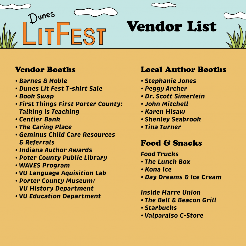Dunes Lit Fest 2023 Vendor List