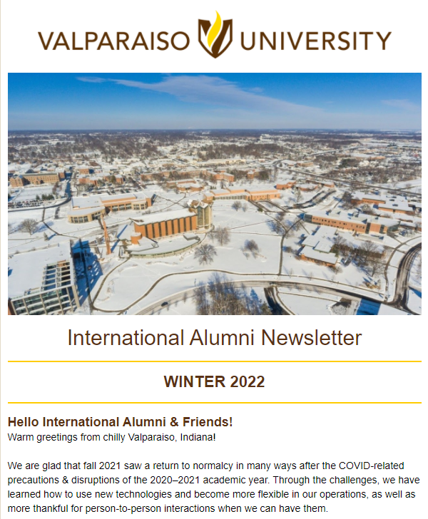 International Alumni Newsletter