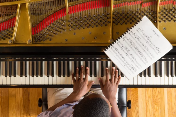 Student at the piano