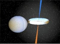 A simulated image of a binary system from Sky & Telescope Magazine