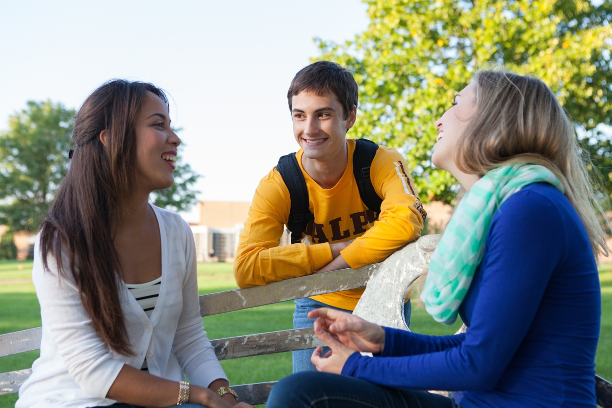 Students on campus