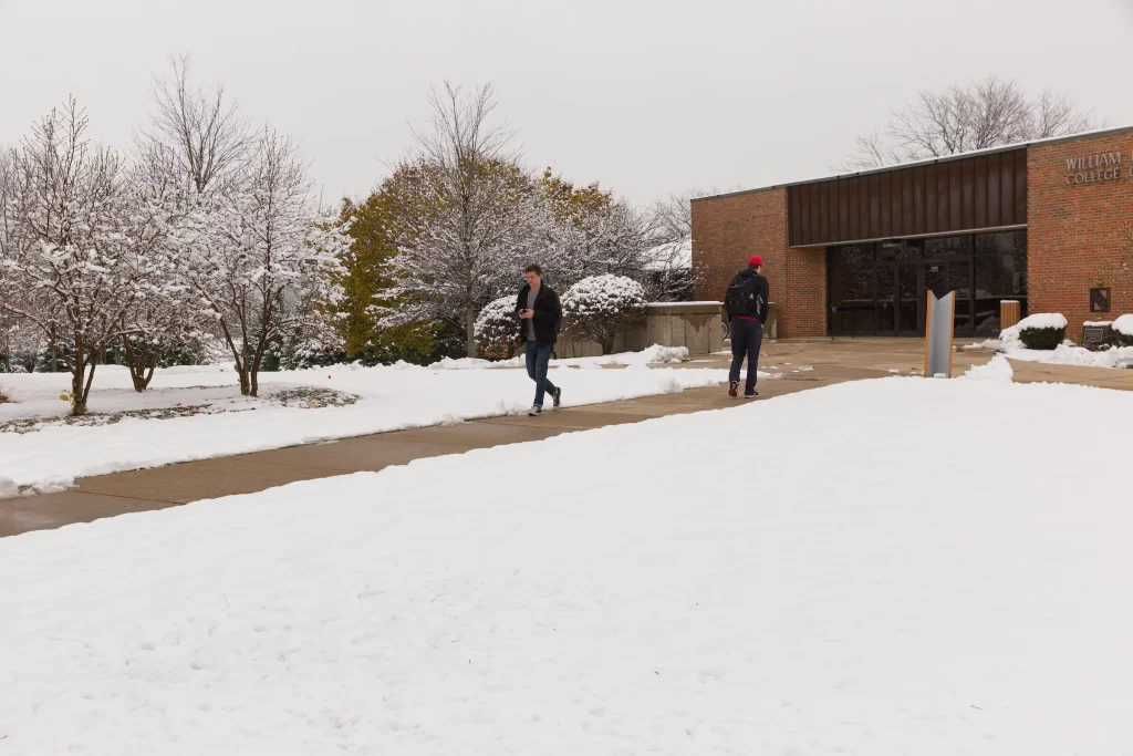 Winter Campus Scene