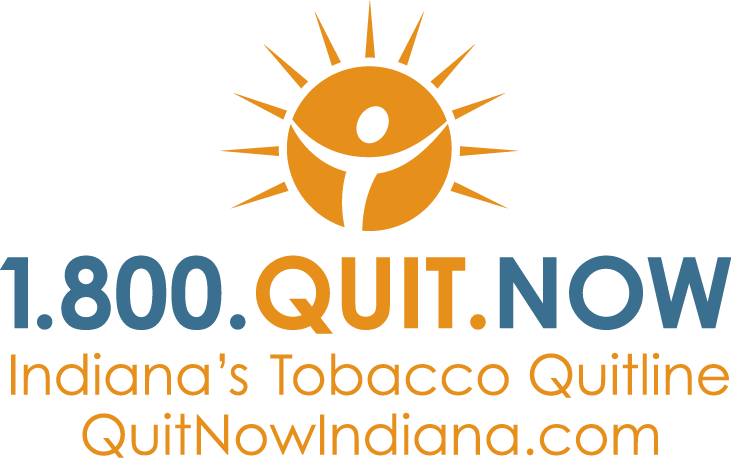 1.800.QUIT.NOW Indiana's tobacco Quitline logo